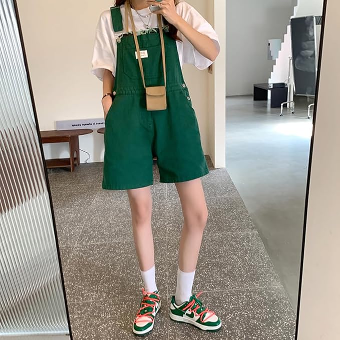 Amazon | [ShuMing] レディース サロペットパンツ ゆったり ショート